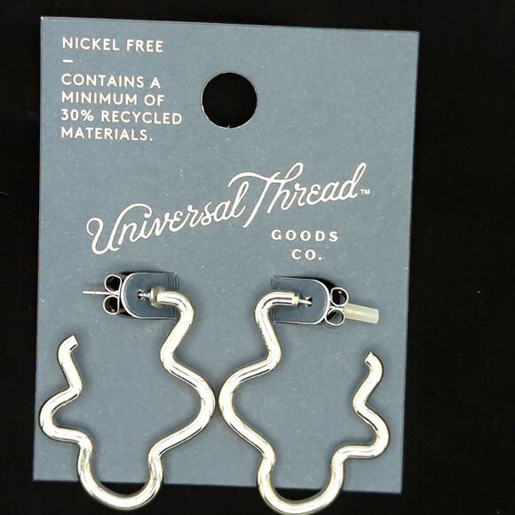 Silver Hoop Earring Trio Lot – Lydell, Universal Thread, A New Day – NWT - Picture 4 of 4